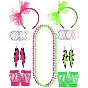 9349 80s Accessoriess For Women, 80 Party Christmas Decorations